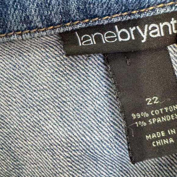 Lane Bryant Classic Stretch Denim Plus Size 22 Wash Jean Jacket Y2K - Picture 3 of 8